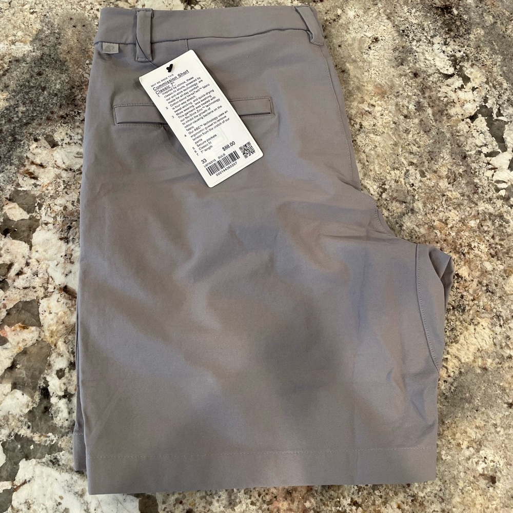 Grey commission Lululemon shorts